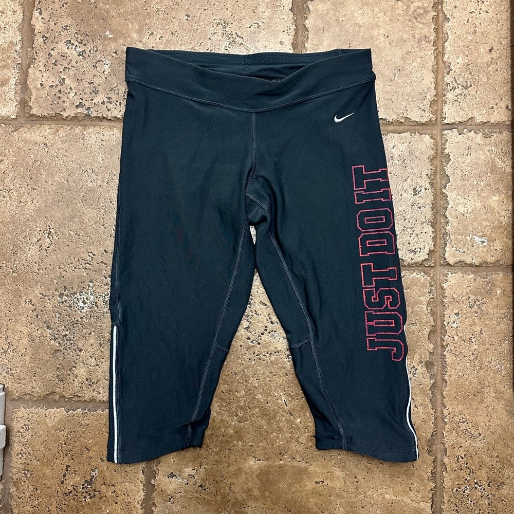 Nike Just Do It Dri Fit Leggings Pants Capri Stretch Athletic Wear